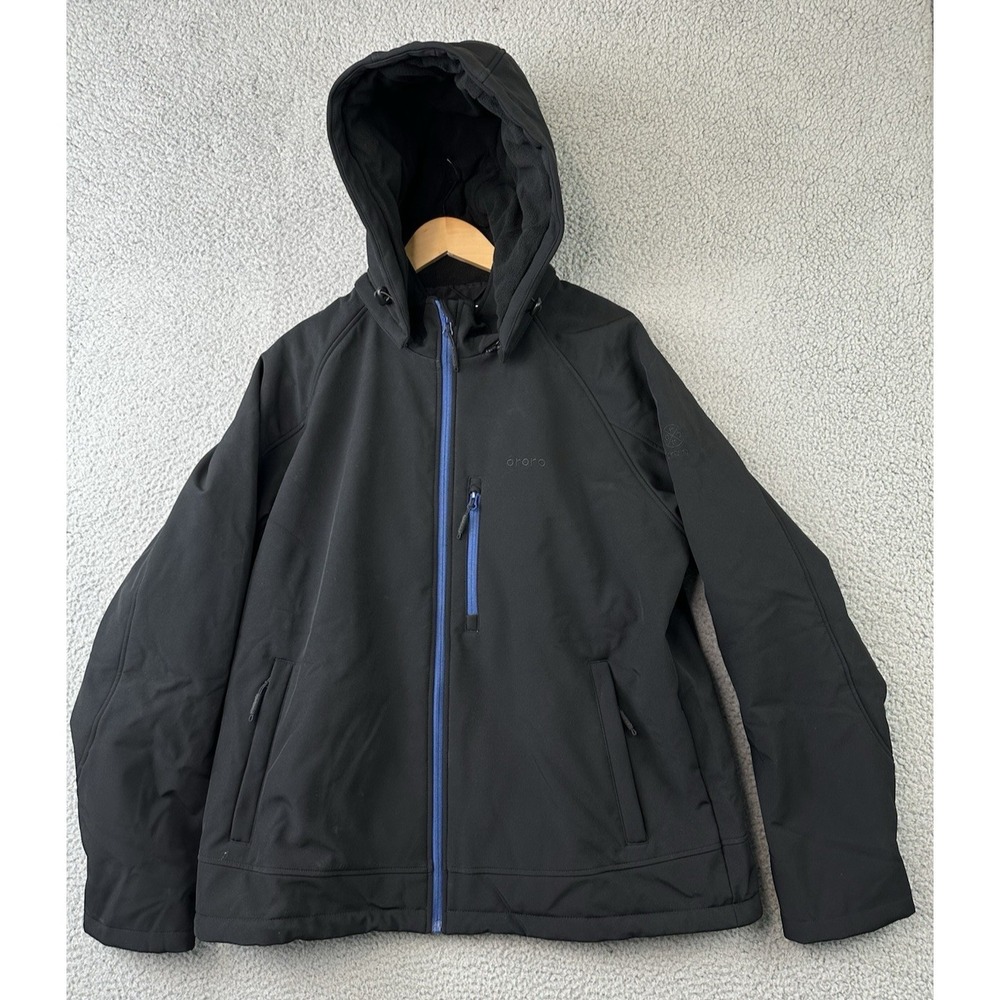 Ororo Heated Jacket Mens XL Black Removable Hood No Battery or Charger NWT